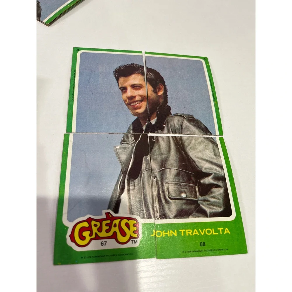 Vintage 1978 Topps‎ Grease Series 2 John Travolta Danny Zuko 4 Card Puzzle 67-70